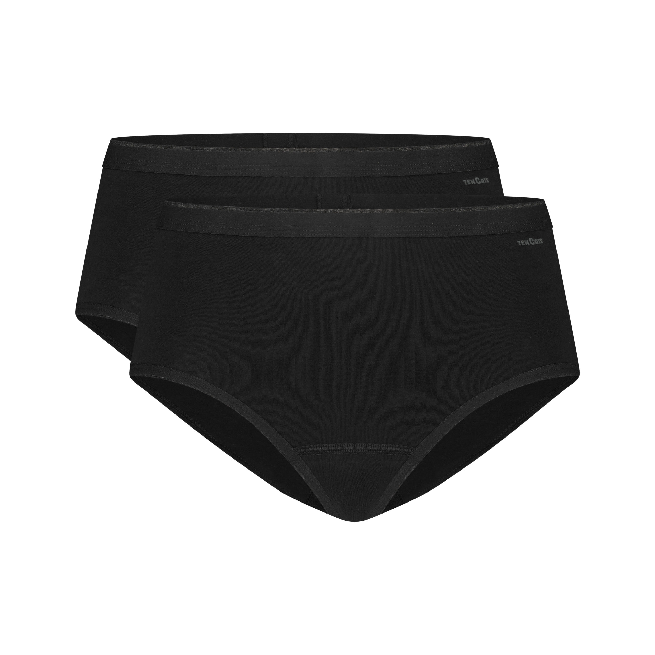 Uitgebreid Verhuizer Commissie Ten Cate dames slip 32280 midi zwart 2-pack | € 24.99 | Ondergoedland.nl