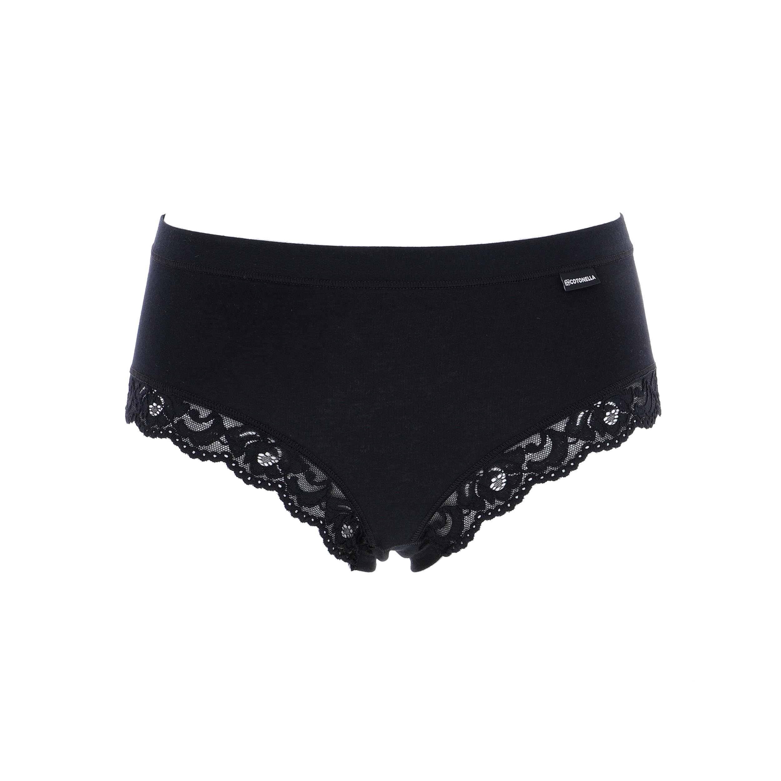 Cotonella midi slip, softline boord AD178 3-Pack zwart