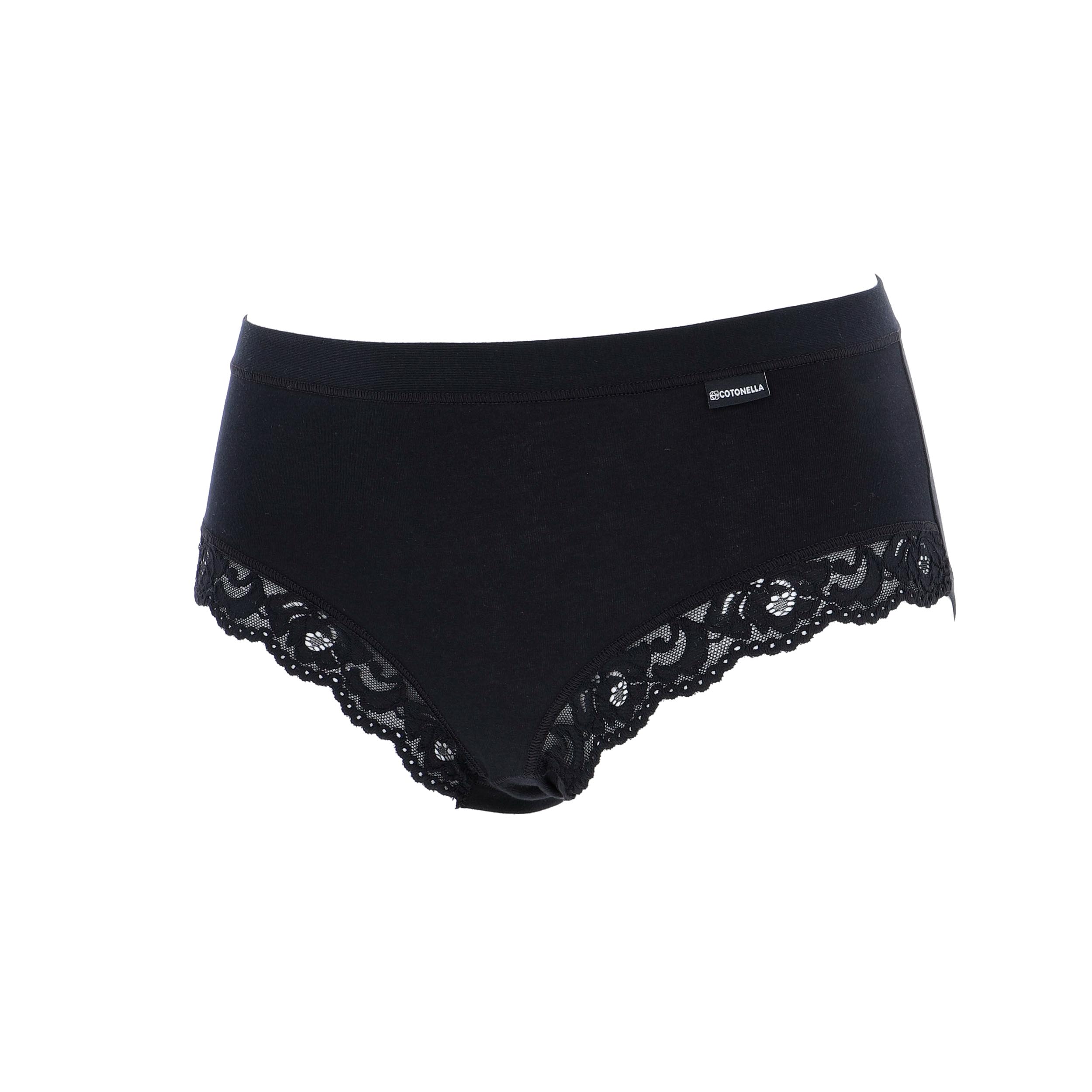 Cotonella midi slip, softline boord AD178 3-Pack zwart - Afbeelding 2