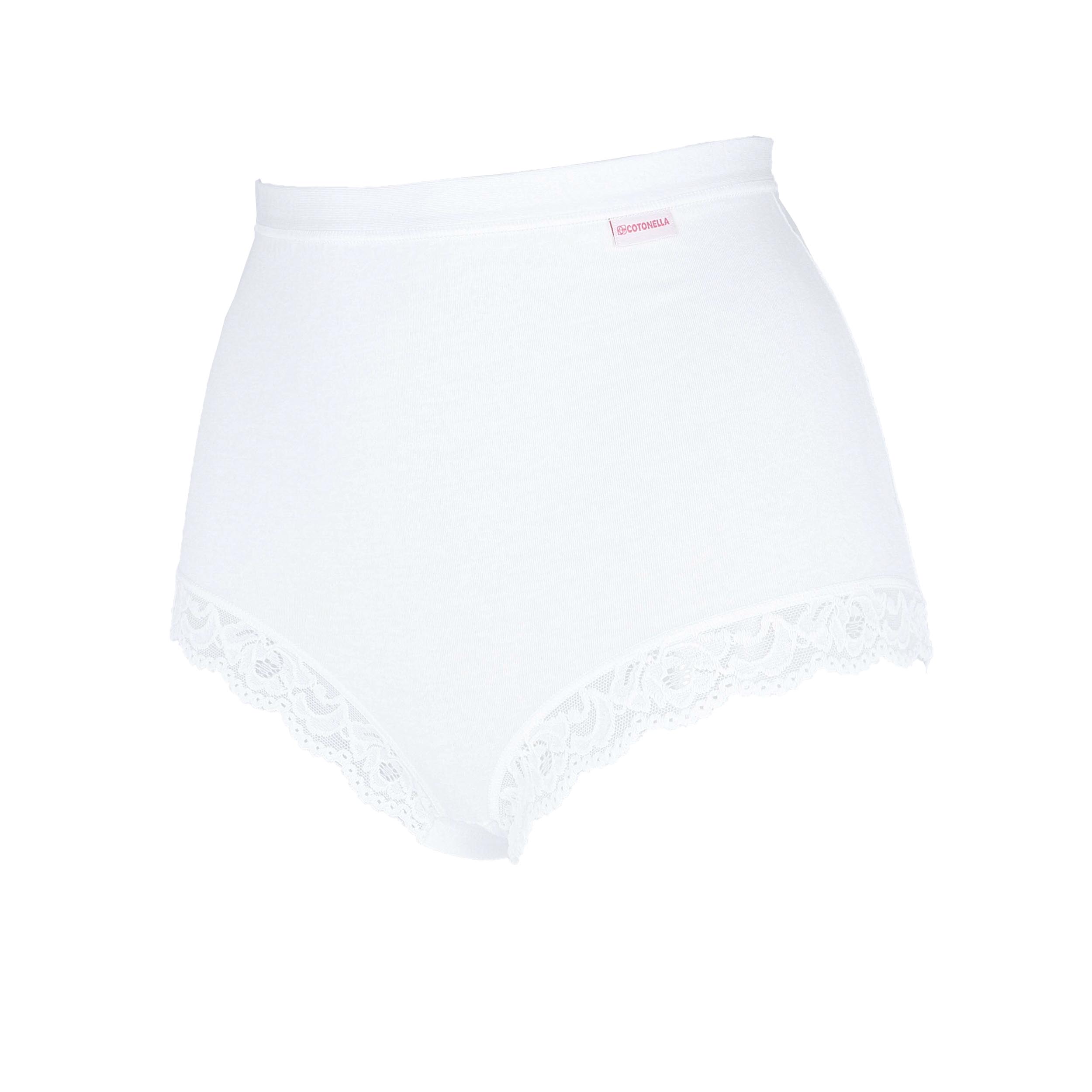 Cotonella maxi slip met kant AD214, 3-Pack wit - Afbeelding 3