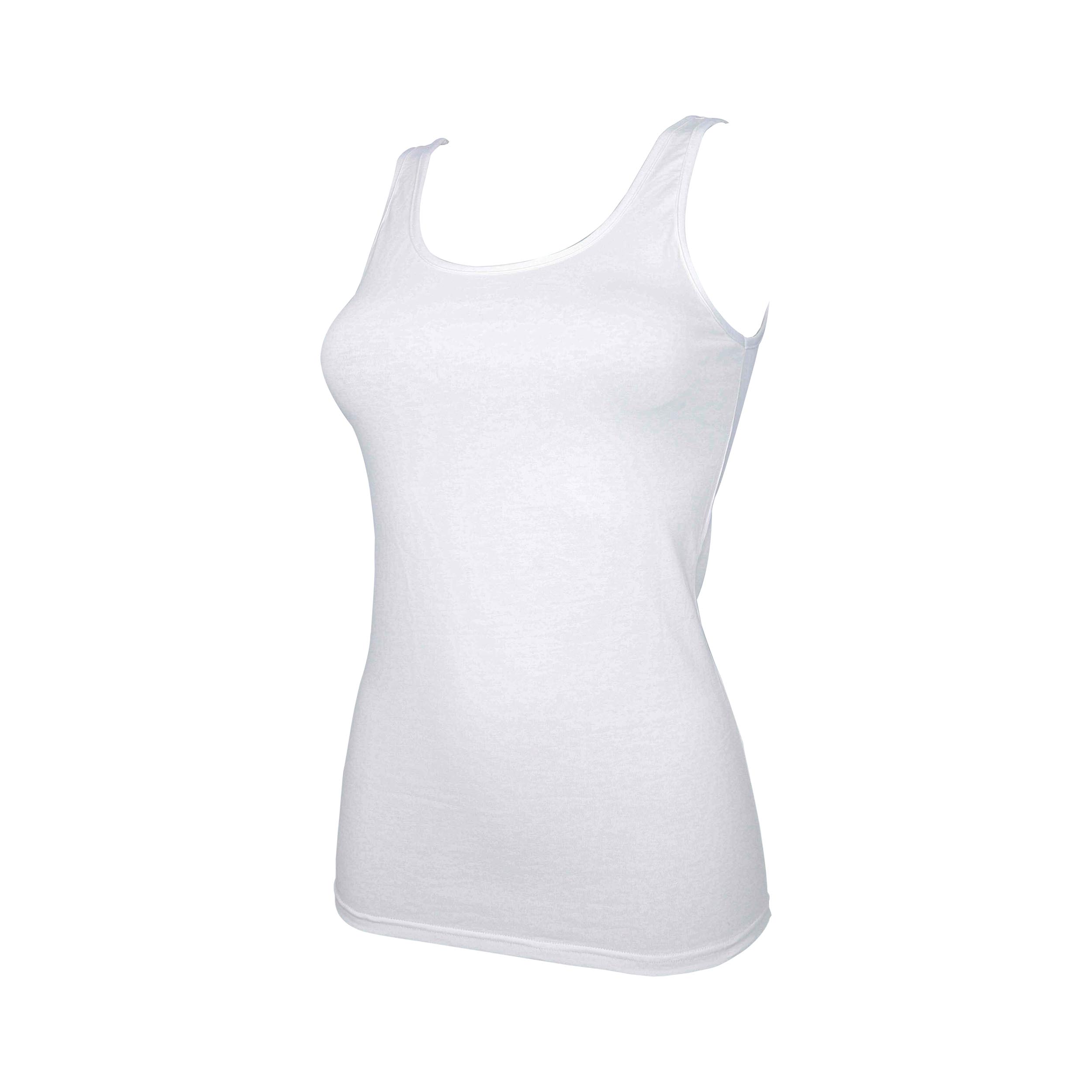 Cotonella hemd met ronde hals GD009 wit - Afbeelding 2